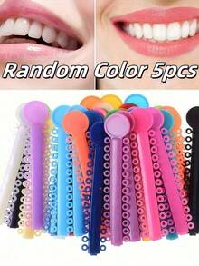 1-40件/套 多色弹性正畸结扎带 - 柔软高弹力牙套带 | 易于护理的口腔卫生套装 - 彩色 - 查看 15