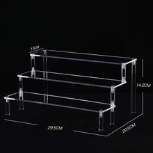 1 kệ trưng bày Acrylic 3 tầng, kệ bậc thang trong suốt cho hộp đựng đồ chơi, đồ sưu tầm, bao gồm các bộ phận có họa tiết ngẫu nhiên - Nhiều màu - Xem 5