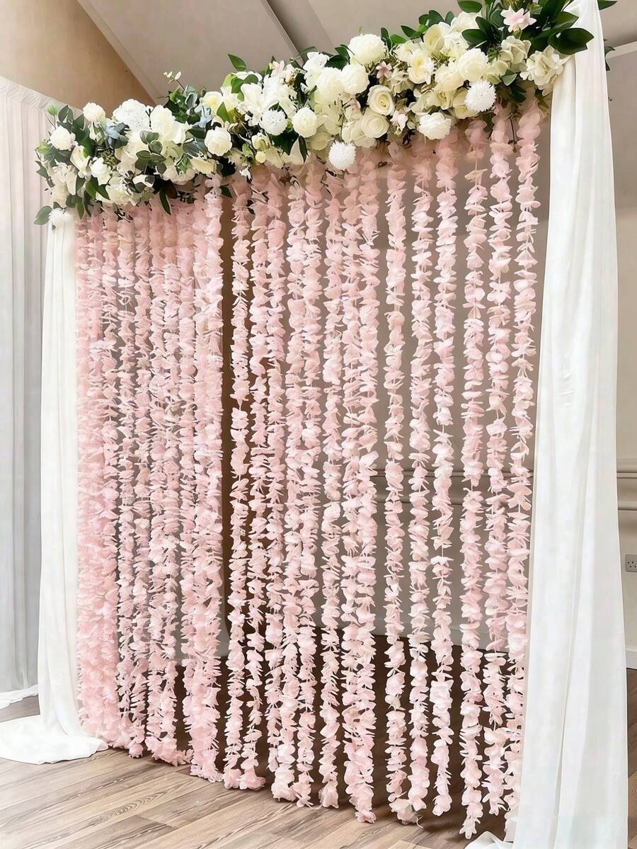 Dây hoa anh đào nhân tạo thêu, dài 2m (1/3/5 chiếc), thích hợp trang trí nhà cửa, địa điểm tổ chức đám cưới, treo tường phòng ngủ/phòng tắm, trang trí sân vườn, trang trí tiệc sinh nhật, trang trí ngày Valentine, đồ thủ công DIY, trang trí bình hoa, trang trí tiệc và đám cưới, cũng là món quà lý tưởng cho bạn bè. - Màu Hồng baby - Xem 1