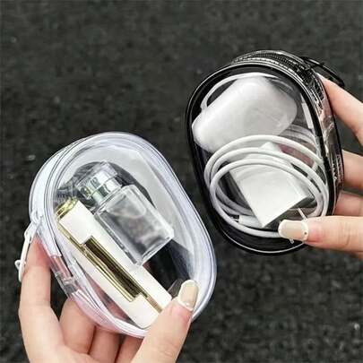 1 chiếc hộp đựng cáp dữ liệu mini, giá đỡ tai nghe, hộp đựng điện thoại, hộp đựng tai nghe – Một thiết bị lưu trữ đa chức năng phù hợp cho cáp dữ liệu, bộ sạc, tai nghe, hộp sạc và các vật dụng khác – Hoàn hảo để sắp xếp và mang theo những vật dụng cần thiết khi đi du lịch, đồ dùng thiết yếu khi đi biển.