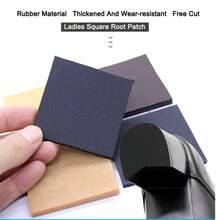 1pc/2pcs High Heel Silent Anti-Wear Patch Heel Accessory, Anti-Slip And Anti-Wear Replacement Heel Wear Repair, Customizable Sole Patch, High Heel Anti-Wear Protection Anti-Slip Patch, Square Sole Patch Anti-Wear Square Black Sole Patch - Multicolor - View 3