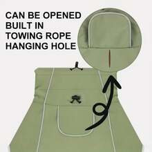 1pc Pet Trench Coat, Large Dog Outdoor Weather Suit, Pet Windbreaker Waterproof Dog Raincoat With Adjustable Snap Design, Durable Polyester Dog Jacket - Outdoor Windproof And Rainproof Protective Gear(Military Green ) - Army Green - View 6