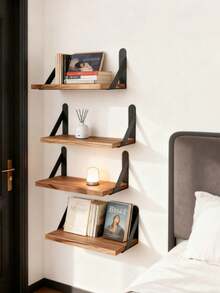 1/3 Giá để đồ treo tường bằng gỗ phong cách Bohemian, Kệ trưng bày mộc mạc đa năng cho phòng khách và phòng ngủ, Giá để đồ trang trí nhà cửa đựng sách và đồ trang trí, Thích hợp cho gia đình, phòng ngủ, phòng khách, trang trí tường - Nhiều màu - Xem 9