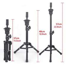 假发支架三脚架，适用于美发师练习造型展示，真人发模特头，美容娃娃训练头，可调节金属支架