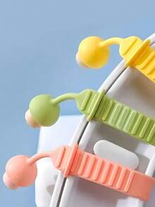 4pcs Silicone Mushroom Shaped Toilet Seat Lift Handles, Cute Toilet Lid Lifter, Toilet Seat Cover Lifting Tool, Bathroom Anti-Splash Toilet Seat Grip Handles - Multicolor - View 5