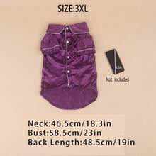 宠物无弹力、轻便、透气、舒适的家居睡衣，适合泰迪熊等小型犬种全年穿着（产品略小，建议购买大1-2个尺码，其他犬种请谨慎选择） - 紫色 - 查看 23