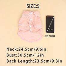 宠物无弹力、轻便、透气、舒适的家居睡衣，适合泰迪熊等小型犬种全年穿着（产品略小，建议购买大1-2个尺码，其他犬种请谨慎选择） - 粉色 - 查看 19