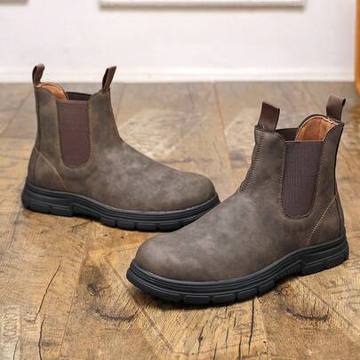 2025 Autumn/Winter New Collection Includes: Men's Vintage Distressed Brown Chelsea Boots, Suede Elastic Ankle Boots, Thick Sole Anti-Slip High-Top Shoes, Versatile Business Casual Doctor Boots, Warm Men's Boots, Men's Shoes, And Plus Size Leather Shoes.