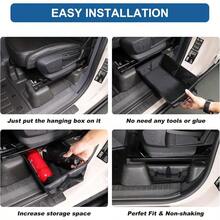 Compatible With Ineos Grenadier 2020-2024 Under Seat Storage Tray Customized Driver Passenger Underseat Hidden Organizer Tool Box Organizer With Anti-Slip And Handle Carbon Fiber Pattern - CarbonFiber - View 6
