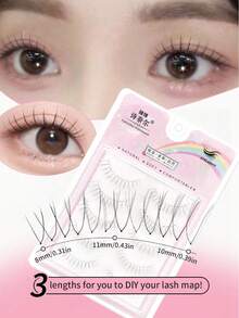 “热门”新手，5款巴黎日韩风女士可爱假睫毛，新款U型自然纤细假睫毛，适合初学者和日常使用，COSPLAY，动漫风格假睫毛。 - 細長睫毛 - 查看 4