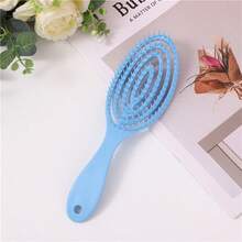 Soothing Elastic Massage Comb, Portable Hair Brush, Massage Comb, Scalp Comb, Wet Hair Wavy Hair Binding Massage Comb, Hair Styling Set - Hot Pink - View 5