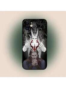 Funda de teléfono Game B-Baldurs Gate BG3 compatible con 16,15,14,13,12,11,Plus,Pro Max,XS,X,XR,SE,Mini,8,7, funda de silicona suave negra, funda compatible con funda  17 pro max, funda  17 pro, funda  17, funda  16, funda  16 pro max, funda  15 - z8 - Ver 9