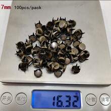 50/100pcs Round Brass 4 Claw Flat Rivets Studs 3/4/5/6/7/8/9/10mm For Leather Craft Costumes Bags Belts Shoes DIY Punk Goth Spike - Multicolor - View 20