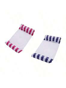 1pc Inflatable Hammock With Net, Foldable Dual-Use Backrest Floating Raft, Water Recreation Lounge Chair Floating Bed Sofa