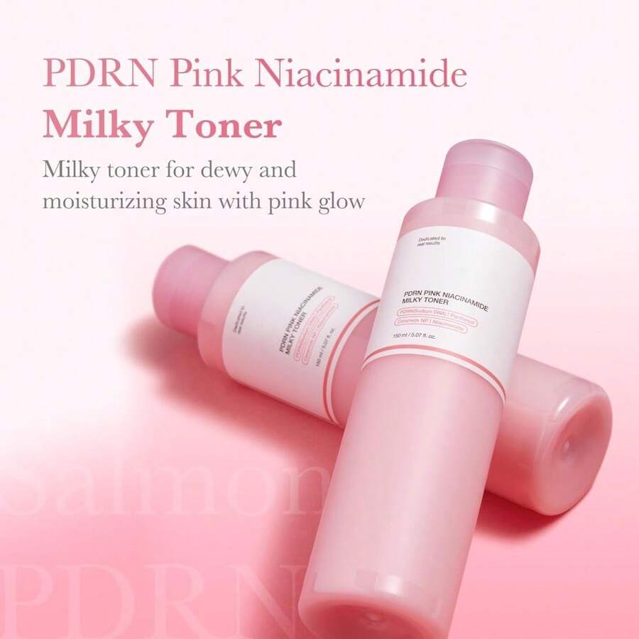PDRN Pink Niacinamide Milky Toner For Hydrating, Moisturizing, Soothing, Ceramide, Peptide, Glass Glow Skin, Korean Skincare | 150ml 5.07 Fl. Oz. - 粉色 - 查看 1