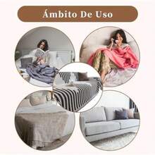 Funda de Sofá Reversible de Chenilla, Antideslizante, Lavable A Máquina, Protector Acolchado para Sofá, Fundas De Sofa Protector Cover, Añade Estilo y Comodidad a Tu Salón (70" x 60", )(Negro) - Multicolor - Ver 6