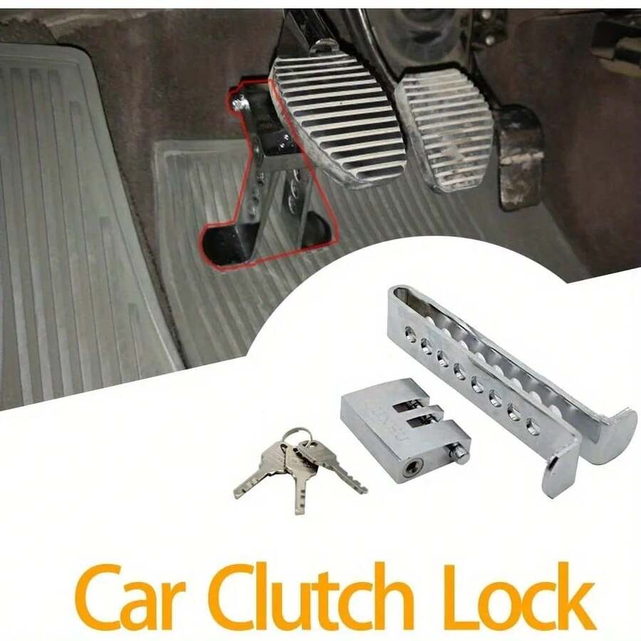Heavy-Duty Stainless Steel 8-Hole Anti-Theft Device, For Cars/SUVs/Trucks, Steering Wheel Lock Kits And Clutch Safety Systems