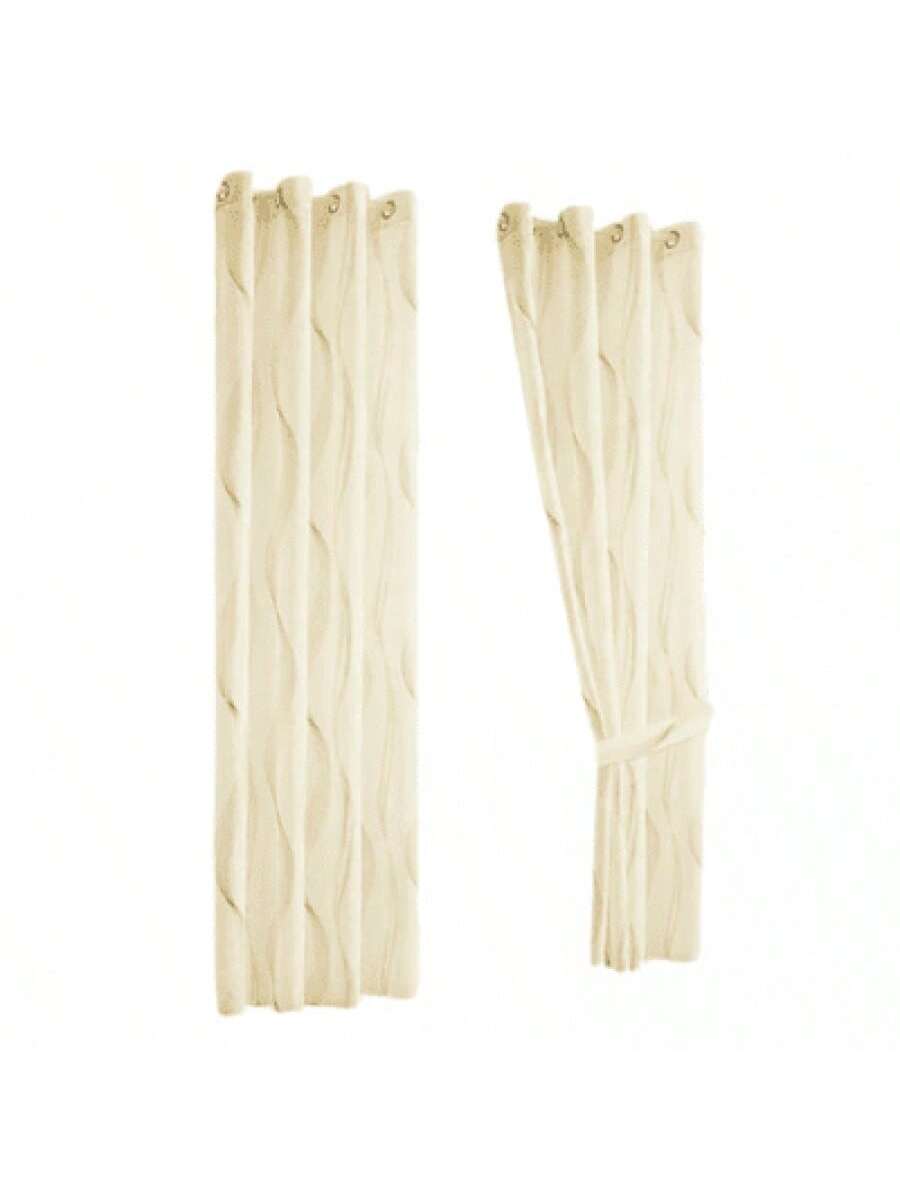 Cortinas transparentes Color Beige de alta durabilidad de 140cm*225cm, CORTINA 1 PZ