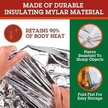 - Paquete de 4 Mantas de Mylar de Emergencia, Paquete de piesx 4 pies 1/3 Pulgadas, Equipo trmico Resistente a la Intemperie, Suministros de preparacin duraderos a Prueba de - plateado - Ver 4