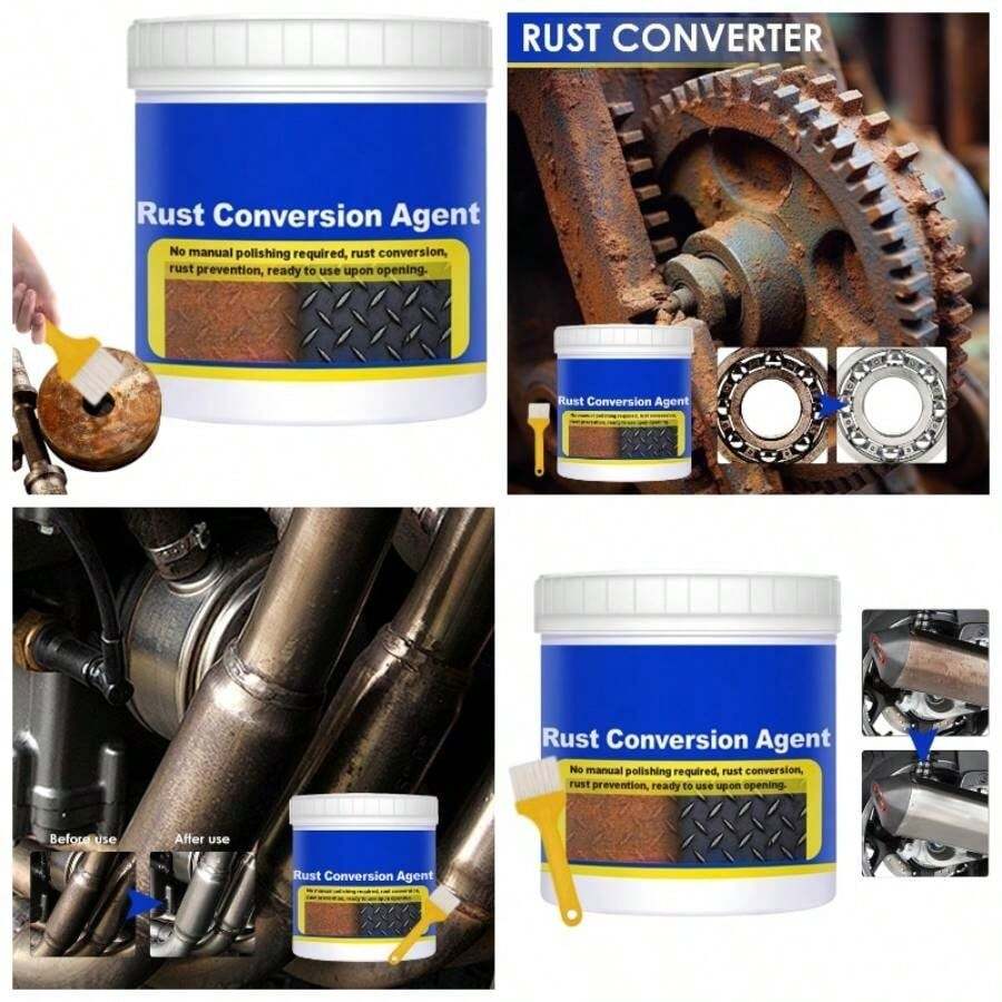 12.3Oz Rust Converter Metal Anti - Rust Protective Barrier - Based, Highly Effective, Professional Rust Dissolver Metal Grille, Bike, Fence, Door, Goal