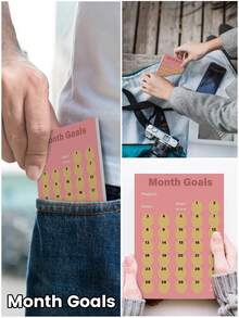 Bloco de notas para lista de tarefas - Planejador diário minimalista A6 com 52 folhas pautadas para organização de trabalho, escola e casa, folhas destacáveis, acessórios de escritório, material escolar e Dia dos Namorados. - Rosa Melancia - Ver 6