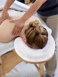 Disposable U-Shaped Pillowcases, Disposable Beauty Bedside Pillowcases, Elastic Non-Woven Fabric U-Shaped Pillow Travel Pillowcases, Non-Woven Fabric Super Soft Massage Facial Covers, Massage Table And Massage Chair Headrest Covers, Universal Size Beauty Salon SPA Facial Rest Covers. - Multicolor - View 2