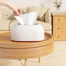 Spring-Loaded Automatic Lift Tissue Box - Large Capacity Home Living Room Tissue Box, Luxury Minimalist Desktop Storage Tissue Box - Multicolor - View 2