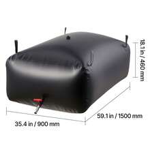 Water Storage Bladder 142.7 Gallon Large Capacity Water Bag, Portable & Collapsible Soft Waters Container, Leakproof & Tear-Resistant PVC Emergency Waters Storage Tank For RV Truck & Outdoor Use - Black 540L - View 10