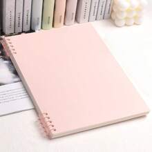 Cuaderno de espiral tamaño B5 - Cuaderno de papel cuadriculado desmontable estilo INS, adecuado para estudiantes universitarios, diseño suave de anillo anti-punzante, planificador de estudio lindo en tonos pastel - Multicolor - Ver 3