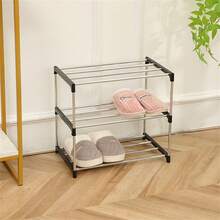 Stackable Small Shoe Rack, Entryway, Hallway And Closet Space Saving Storage And Organization, Easy Install Easy To Use - Black - View 4