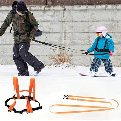 Ski-Zugseil, Ski-Sturzgurt, Outdoor-Ski-Training-Brustgurt, Schultergurt-Radlauf-Trainingsgurt, Nylon-Band-Kunststoffstecker.