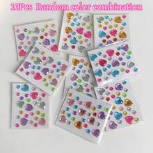 5/10 miếng dán máy ảnh, miếng dán kim cương trái tim phong cách Ins, miếng dán trang trí 3D sáng bóng dùng để làm sổ lưu niệm, trang trí điện thoại, trang điểm, đồ thủ công tự làm, màu sắc ngẫu nhiên - Nhiều màu - Xem 12