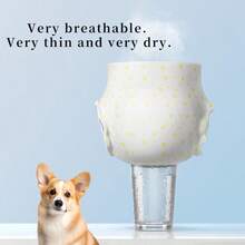 10/12 piezas de pañales grandes desechables para perros macho/hembra con propiedades absorbentes. Cinturón de soporte para perro macho/hembra con diseño a prueba de fugas. Adecuado para perros con incontinencia y pérdida de orina emocional. Paquete de 52 piezas. - Unitalla - Ver 5