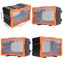 Cajn de Almacenamiento de Componentes Electrnicos, Organizador de Brocas de Herramientas de PVC con Cajones Transparentes, Almacenamiento de Ahorro de Espacio para Suministros y Hardware - #211 - Ver 1