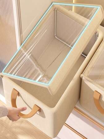 Clothes Storage Box With Lid, Dustproof, Home Organization, Wardrobe Multi-Layer Organizer, Perfect For Storing Clothes And Pants, Patchwork Box - Large Capacity, Space-Saving Closet Storage Solution, Multi-Compartment Foldable Style For Neat Shelving, Drawer And Closet Use, Dust-Resistant Lid Design For Seasonal Changeover, Travel Prep And Gift-Ready Packaging, Ideal For Bedroom, Nursery, Dorm Room, Apartment Living, Holiday Organization For Christmas, Thanksgiving, Halloween, Back-To-School, Gift Giving