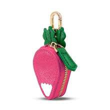 Mini Fruit Coin Purse Cute Soft Keychain Wallet Small Pouch Bag Charm Accessory - củ cải - Xem 1