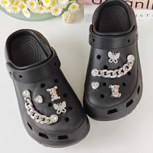 30个Y2K蝴蝶、爱心、星星、动物、植物主题ABS塑料鞋饰，DIY沙滩派对休闲配饰，适合沙滩、假日、派对、办公室、户外、四季皆宜