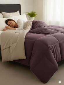 Double Face Silicone Filled Quilt –180*200 Cm - Soft & Lightweight Comforter & Made In Turkey - Multicolor - View 4