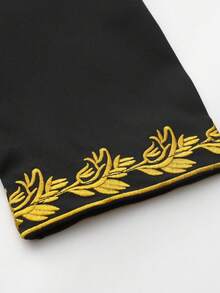 Trang phục truyền thống nam, bộ vest dài tay thêu họa tiết sang trọng dành cho nam giới châu Phi, trang phục thường ngày đi nghỉ mát. - màu đen - Xem 9