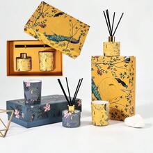 两件套/香氛蜡烛及5支无焰香薰棒，1支多香型蜡烛，天然植物香氛，无烟天然大豆蜡香氛蜡烛，持久留香，室内浴室皆宜，礼盒装 - 彩色 - 查看 11