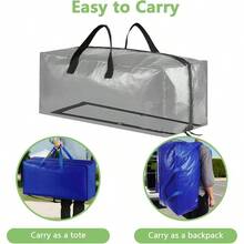Blue Heavy Duty Moving Bags Extra Large With Zipper Backpack Straps And Carry Handles 87L Storage Bags For Moving Waterproof Packing Bags For Clothes Bedding Organisation Home Travel 6 Pack - Blue - View 7