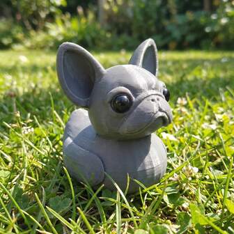 1/2pcs French Bulldog Duck Statue Cute Animal Garden Sculpture Whimsical Yard Art Lawn Patio Outdoor Home Decor Ornament Unique Novelty Gift For Dog Lovers