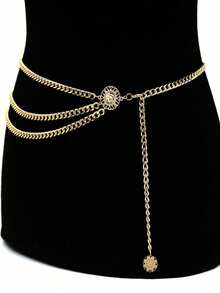 1pc Exaggerated Multi-Layer Queen Portrait Alloy Waist Chain - Queen - View 12