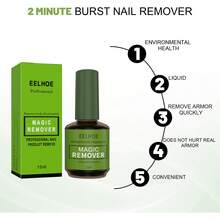 EELHOE Nail Gel Remover Polish Soak-Off 3 Minutes Quickly & Easily Removes Gel Polish 0.5fl.Oz Professional Non-Irritating Nail Polish Remover For Lazy People Without Hurting Their Hands Quick Unglue Remover For Phototherapy Nail Polish Salon - 綠色 - 查看 2