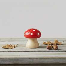 Candy-Colored Mushroom Apple Wooden Message Holder, Office Desk Decoration, Cute Decorative Item, Photo Holder