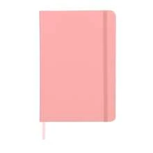 PromoClick Moleskine-Style Polyrethane Notebook With 80 Ruled Pages And Elastic Band To Hold The Cover. Back To School - Baby Pink - View 6