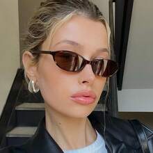 1/2/3/4/5pcs Geometric Plastic Full Frame Multi-Color Leopard Print Retro Personalized Women's Fashion Glasses - 3pcs - View 3