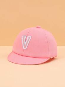 1pc Toddler Pink 26 Letter Pattern Soft Brim Baseball Cap, Cute & Fashionable, Lightweight & Soft Sun Protection, Practical Gift, Suitable For Baby Boys & Girls Casual Wear - Pink - View 13