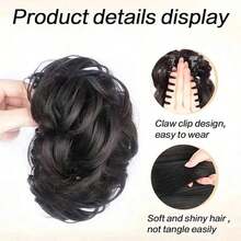 Synthetic Curls Wig Hair Claws Fashion Decorated Hair Clips Crab For Girl Gift Hair Accessories Valentine Headwear - 彩色 - 查看 8