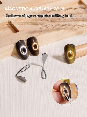 BAOSHIMAN Kattögamagnetisk för naglar, kattögagel nagellackmagnetverktygsset stark sugkraftig nagelmagnet, hålighet kattögamagnet hjälpverktyg, magnetiskt nagellackslim multifunktionellt verktyg för att attrahera svarta hål, lämplig för nagelsalong familj gör-det-själv-salong